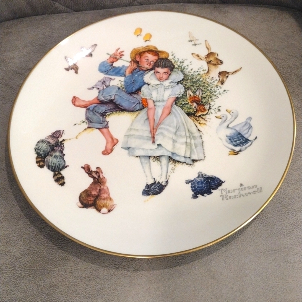 GORHAM FINE CHINA NORMAN ROCKWELL LIMITED EDITION 1973 Sweet song so young